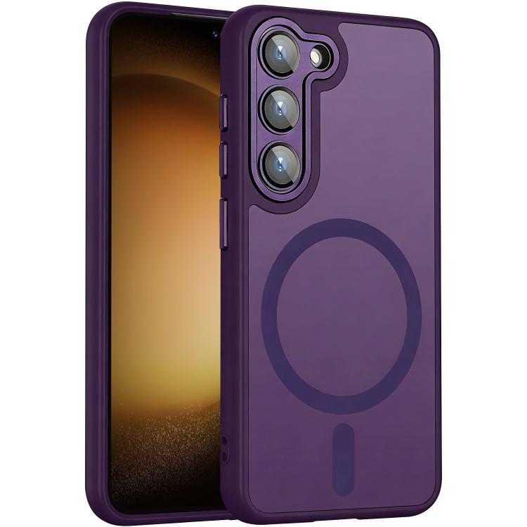 Custodia magnetica satinata con pellicola protettiva per Samsung Galaxy S24 FE