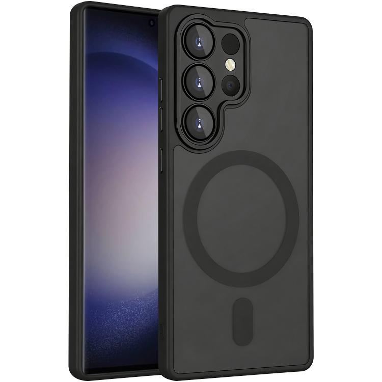 Custodia magnetica satinata con pellicola protettiva per Samsung Galaxy S24 FE