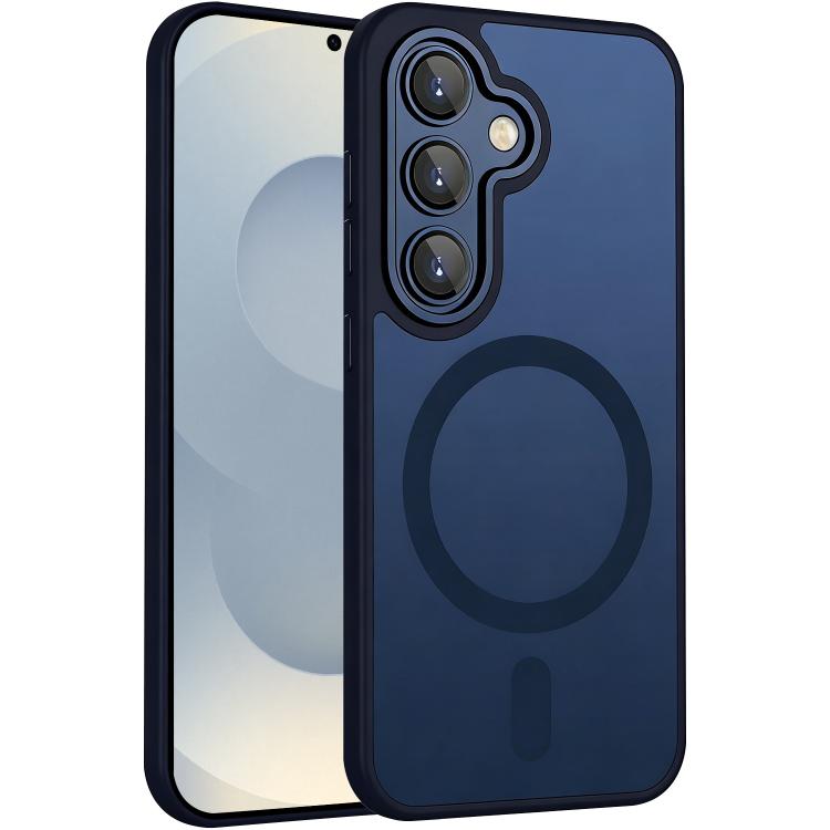 Custodia magnetica satinata con pellicola protettiva per Samsung Galaxy S25