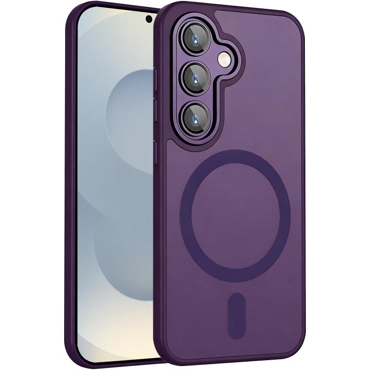 Custodia magnetica satinata con pellicola protettiva per Samsung Galaxy S25