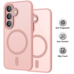 Custodia magnetica satinata con pellicola protettiva per Samsung Galaxy S24 FE
