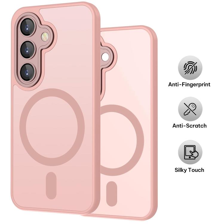 Custodia magnetica satinata con pellicola protettiva per Samsung Galaxy S24 FE