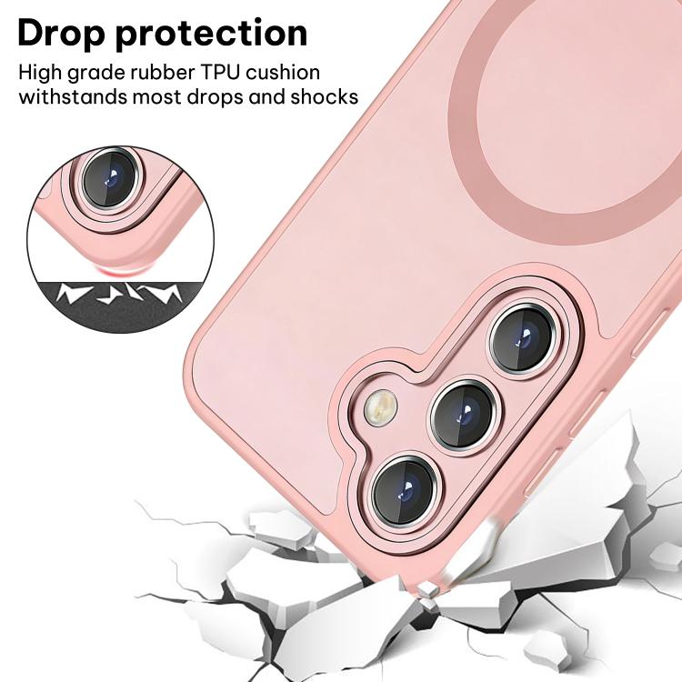 Custodia magnetica satinata con pellicola protettiva per Samsung Galaxy S24 FE