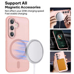 Custodia magnetica satinata con pellicola protettiva per Samsung Galaxy S24 FE