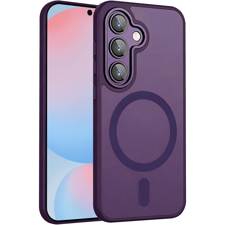 Custodia magnetica satinata con pellicola protettiva per Samsung Galaxy S24 FE