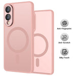 Custodia magnetica satinata con pellicola protettiva per Samsung Galaxy S25