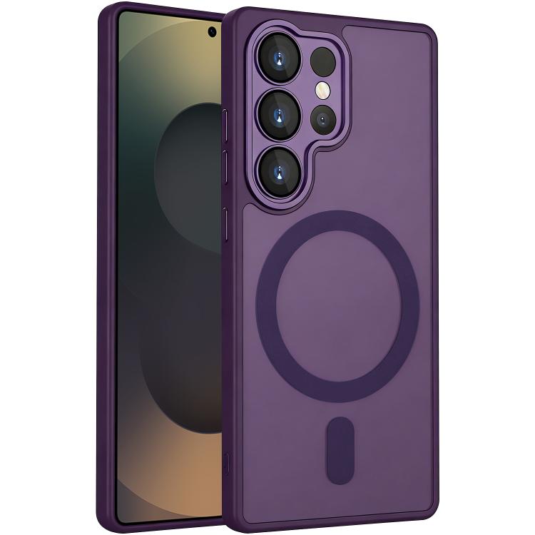 Custodia magnetica satinata con pellicola protettiva per Samsung Galaxy S25