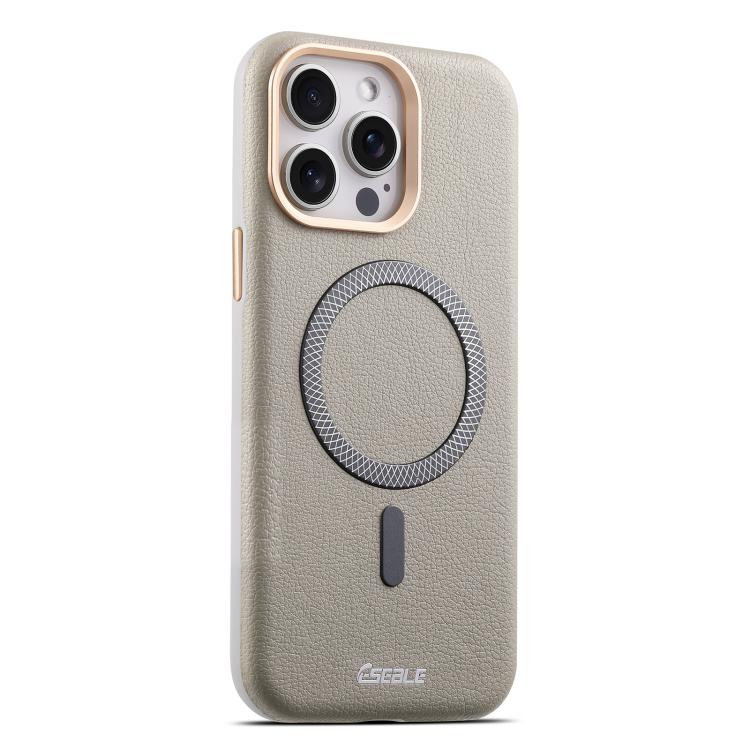 Custodia per telefono magnetica ESEBLE L2 con texture a litchi e lente in metallo., For iPhone 17 Pro Max, For iPhone 17 Pro, For iPhone 17, For iPhone Air, For iPhone 16 Pro Max, For iPhone 16 Pro, For iPhone 16, For iPhone 15 Pro Max