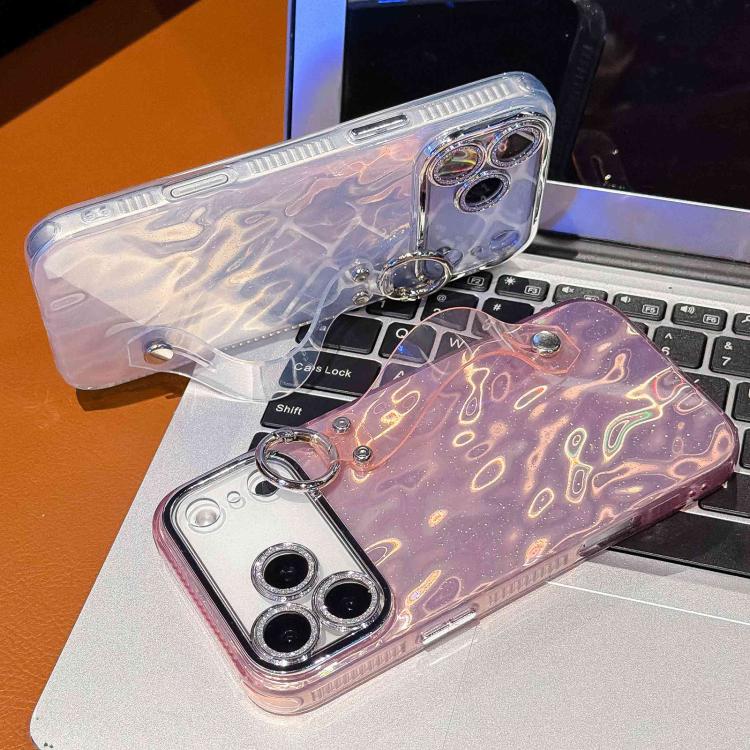 Custodia per telefono in TPU con cinturino da polso dalla texture rugosa e pellicola protettiva per l'obiettivo., For iPhone 15 Pro Max, For iPhone 15 Pro, For iPhone 15, For iPhone 14, For iPhone 14 Pro, For iPhone 14 Pro Max, For iPhone 13 Pro Max   ...