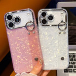 Custodia per telefono in TPU con cinturino da polso e pellicola protettiva per obiettivo, con texture a guscio placcato., For iPhone 15 Pro Max, For iPhone 15 Pro, For iPhone 15, For iPhone 14, For iPhone 14 Pro, For iPhone 14 Pro Max                  ...