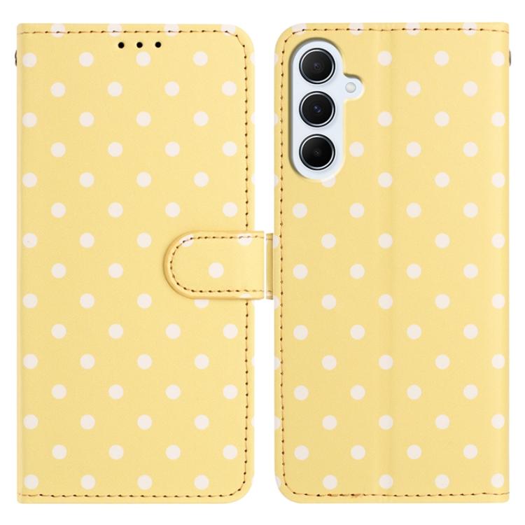 Custodia per telefono in ecopelle con motivo a pois per Samsung Galaxy S25 FE
