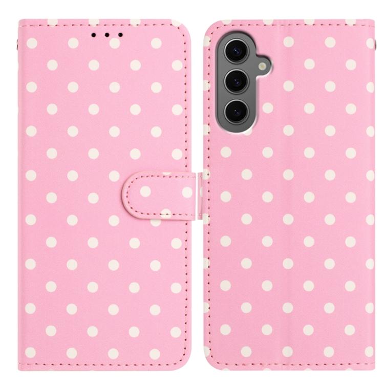 Custodia per telefono in ecopelle con motivo a pois per Samsung Galaxy S25 FE