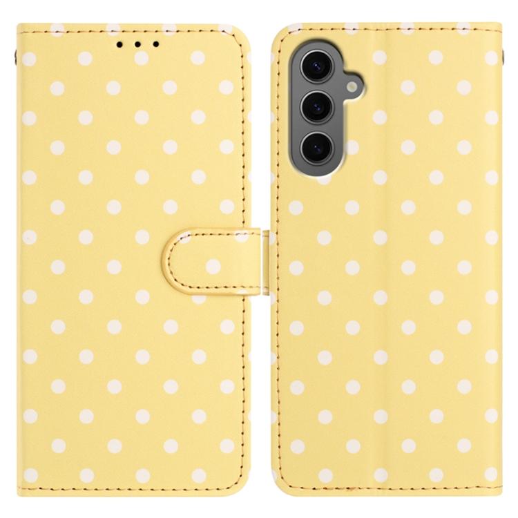 Custodia per telefono in ecopelle con motivo a pois per Samsung Galaxy S25 FE