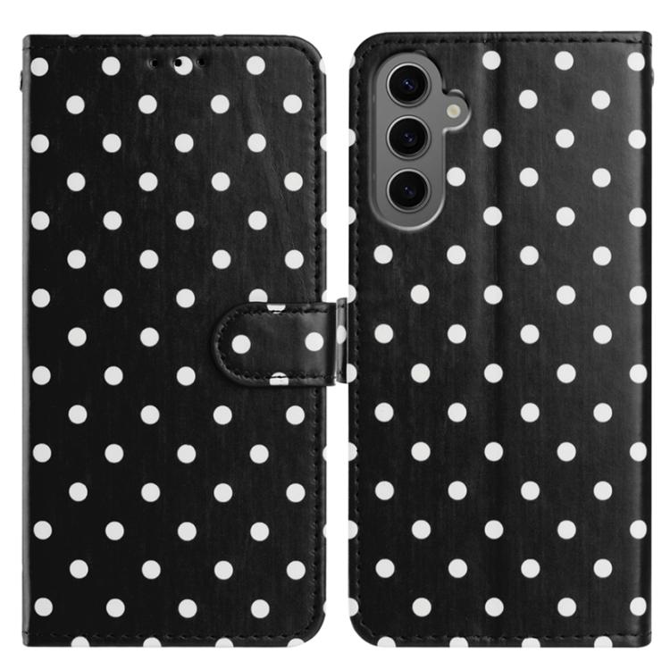 Custodia per telefono in ecopelle con motivo a pois per Samsung Galaxy S25 FE