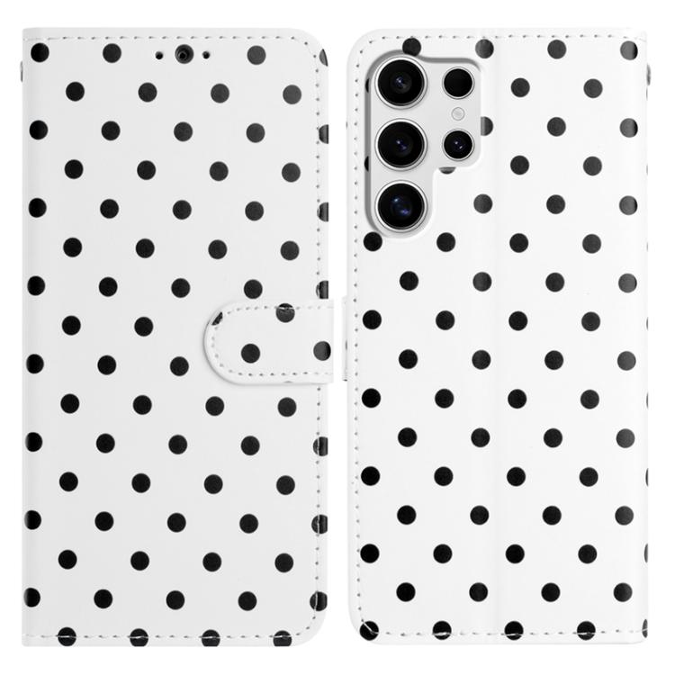 Custodia per telefono in ecopelle con motivo a pois per Samsung Galaxy S25 FE