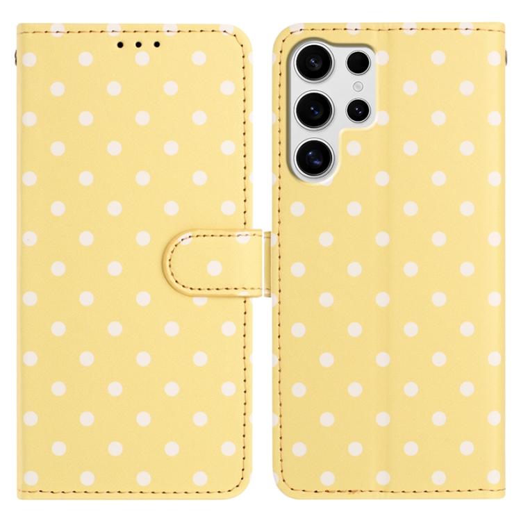 Custodia per telefono in ecopelle con motivo a pois per Samsung Galaxy S25 FE
