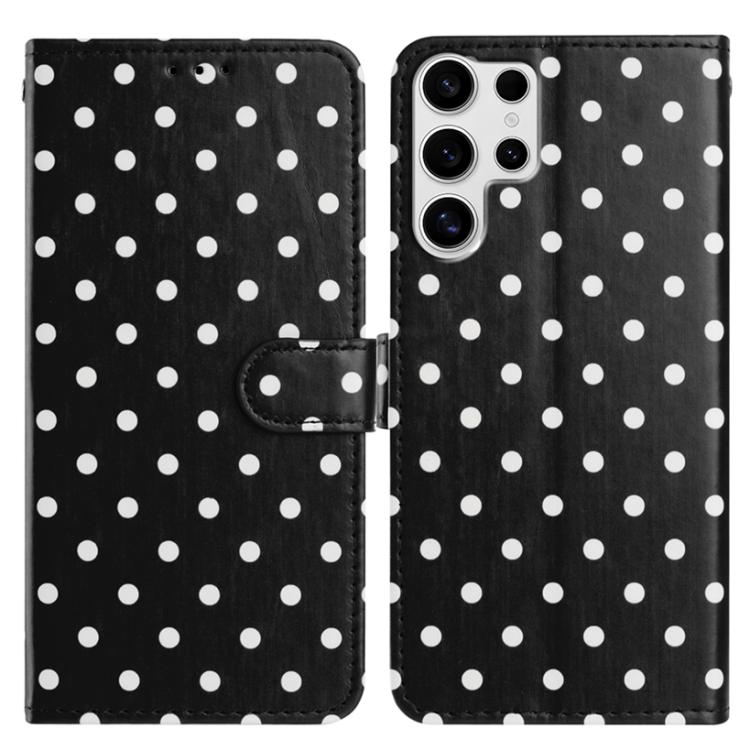 Custodia per telefono in ecopelle con motivo a pois per Samsung Galaxy S25 FE