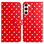Custodia in ecopelle con motivo a pois per Samsung Galaxy S23 FE, Ultra, S23+ e