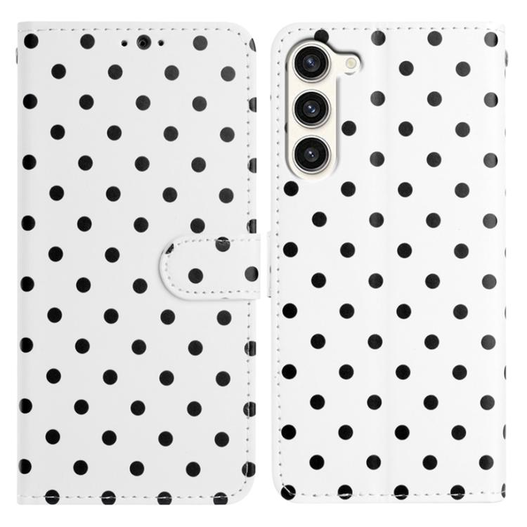 Custodia in ecopelle con motivo a pois per Samsung Galaxy S23 FE, Ultra, S23+ e