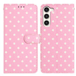 Custodia in ecopelle con motivo a pois per Samsung Galaxy S23 FE, Ultra, S23+ e