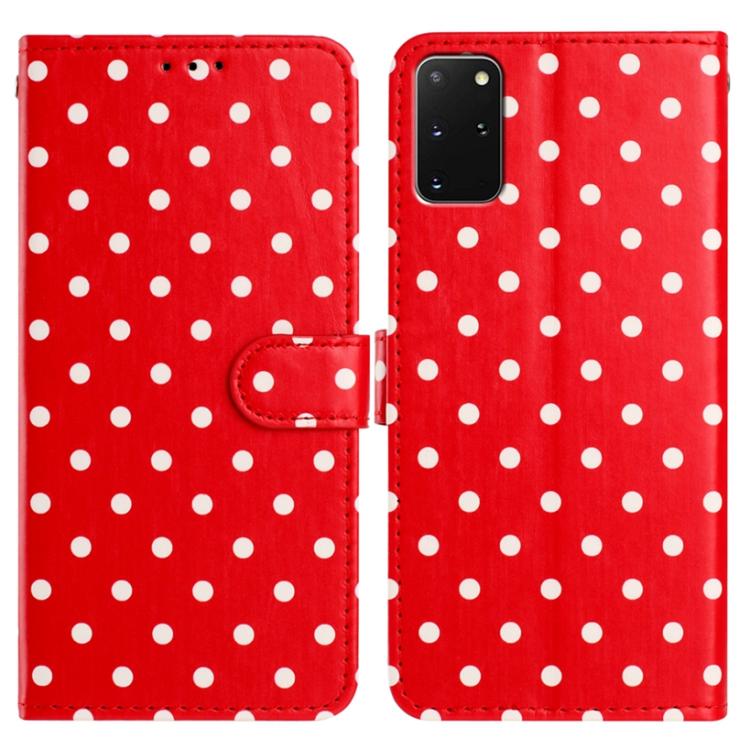 Custodia in ecopelle con motivo a pois per Samsung Galaxy S20+