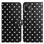 Custodia per telefono in ecopelle con motivo a pois per Samsung Galaxy F16, M16