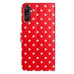 Custodia per telefono in ecopelle con motivo a pois per Samsung Galaxy F16, M16