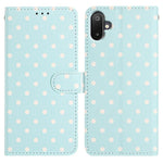 Custodia per telefono in ecopelle con motivo a pois per Samsung Galaxy F16, M16
