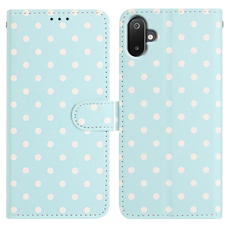 Custodia per telefono in ecopelle con motivo a pois per Samsung Galaxy F16, M16