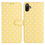 Custodia per telefono in ecopelle con motivo a pois per Samsung Galaxy F16, M16