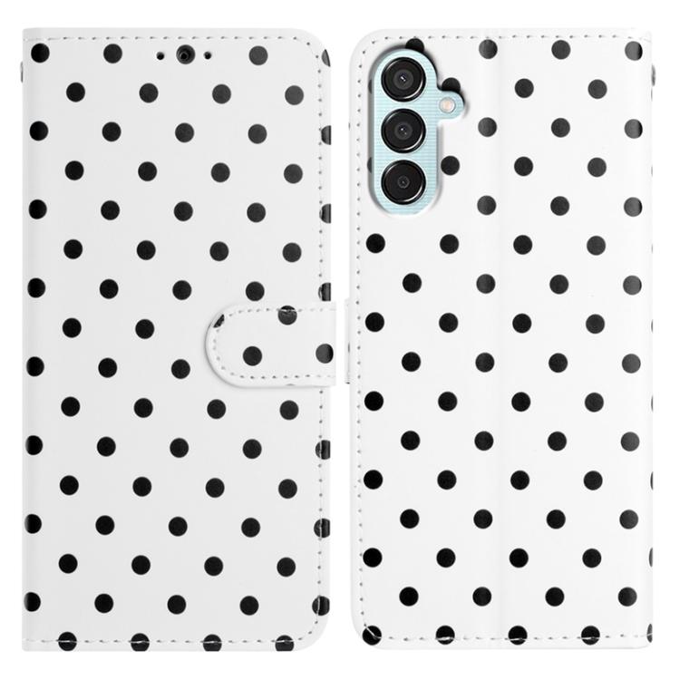 Custodia per telefono in ecopelle con motivo a pois per Samsung Galaxy M35, M55