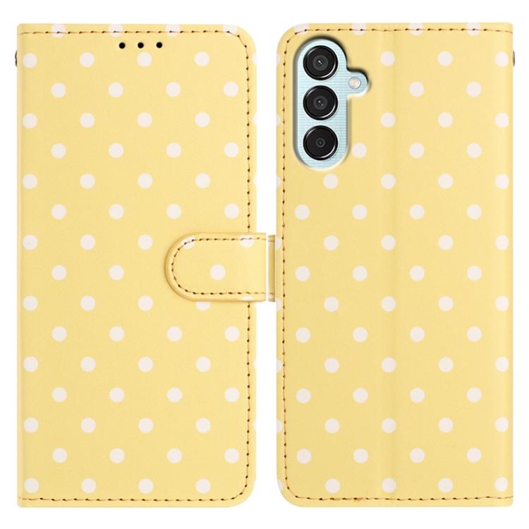 Custodia per telefono in ecopelle con motivo a pois per Samsung Galaxy M35, M55