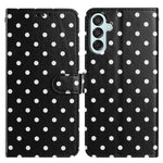 Custodia per telefono in ecopelle con motivo a pois per Samsung Galaxy M35, M55