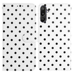 Custodia per telefono in ecopelle con motivo a pois per Samsung Galaxy F16, M16