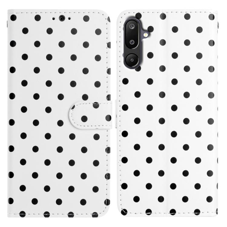 Custodia per telefono in ecopelle con motivo a pois per Samsung Galaxy F16, M16