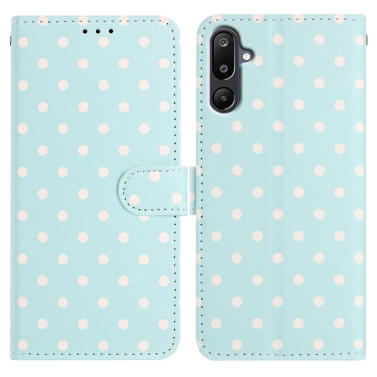 Custodia per telefono in ecopelle con motivo a pois per Samsung Galaxy F16, M16