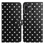 Custodia per telefono in ecopelle con motivo a pois per Samsung Galaxy F16, M16