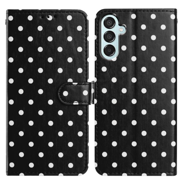 Custodia per telefono in ecopelle con motivo a pois per Samsung Galaxy M35, M55