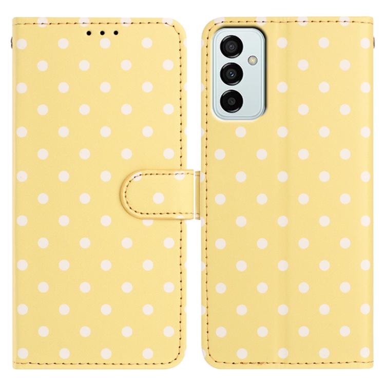 Custodia per telefono in ecopelle con motivo a pois per Samsung Galaxy M35, M55