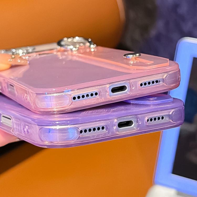 Custodia per telefono in TPU con cinturino da polso e pellicola protettiva per obiettivo, con texture a garza effetto piuma placcata., For iPhone 15 Pro Max, For iPhone 15 Pro, For iPhone 15, For iPhone 14, For iPhone 14 Pro, For iPhone 14 Pro Max     ...