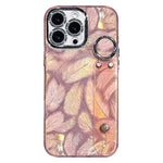Custodia per telefono in TPU con cinturino da polso e pellicola protettiva per obiettivo, con texture a piuma placcata., For iPhone 17 Pro Max, For iPhone 17 Pro, For iPhone 17, For iPhone Air, For iPhone 16 Pro Max, For iPhone 16 Pro, For iPhone 16 Pl...
