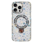 Custodia per telefono IMD a doppia faccia con supporto glitterato e strass, For iPhone 15 Pro Max, For iPhone 15 Pro, For iPhone 15, For iPhone 14