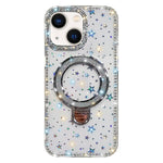 Custodia per telefono IMD a doppia faccia con supporto glitterato e strass, For iPhone 15 Pro Max, For iPhone 15 Pro, For iPhone 15, For iPhone 14