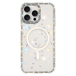 Custodia per telefono ibrida in TPU e IMD PC con strass su entrambi i lati e magnete., For iPhone 15 Pro Max, For iPhone 15 Pro, For iPhone 15, For iPhone 14