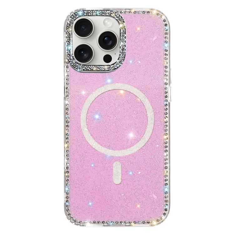 Custodia per telefono ibrida in TPU e IMD PC con strass su entrambi i lati e magnete., For iPhone 15 Pro Max, For iPhone 15 Pro, For iPhone 15, For iPhone 14