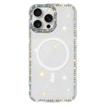 Custodia per telefono ibrida in TPU e IMD PC con strass su entrambi i lati e magnete., For iPhone 15 Pro Max, For iPhone 15 Pro, For iPhone 15, For iPhone 14