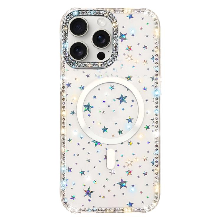Custodia per telefono ibrida in TPU e IMD PC con strass su entrambi i lati e magnete., For iPhone 15 Pro Max, For iPhone 15 Pro, For iPhone 15, For iPhone 14