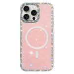 Custodia per telefono ibrida in TPU e IMD PC con strass su entrambi i lati e magnete., For iPhone 15 Pro Max, For iPhone 15 Pro, For iPhone 15, For iPhone 14