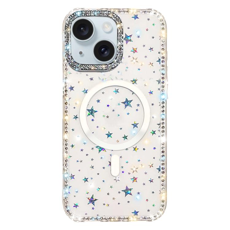 Custodia per telefono ibrida in TPU e IMD PC con strass su entrambi i lati e magnete., For iPhone 15 Pro Max, For iPhone 15 Pro, For iPhone 15, For iPhone 14