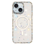 Custodia per telefono ibrida in TPU e IMD PC con strass su entrambi i lati e magnete., For iPhone 15 Pro Max, For iPhone 15 Pro, For iPhone 15, For iPhone 14